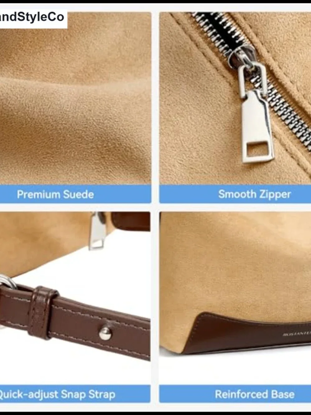 Soft Hobo Crossbody Purse for Women Adjustable Strap 3-in-1